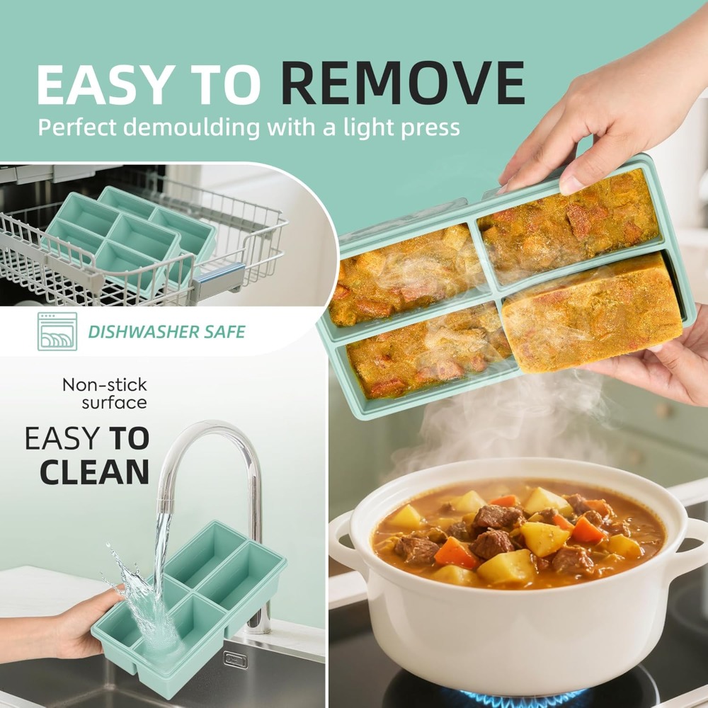 Silicone Freezer Trays with Li - Silicone Mold Tray recension och pris