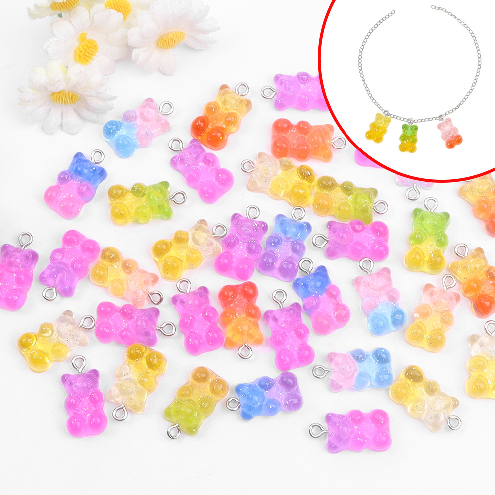 60pcs Dual Color Resin Bear Sh - Resin Craft Supplies recension och pris
