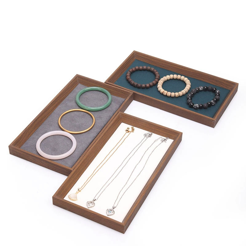Brown Wood Empty Jewelry Tray  - Wood Ring Blank recension och pris