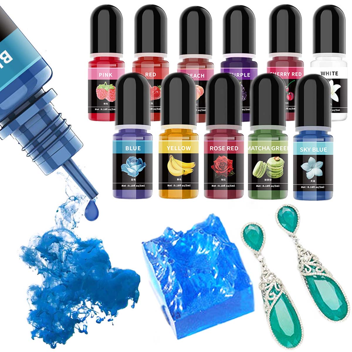 5ml/Bottle Epoxy Resin Pigment - Epoxy Uv Resin Kit recension och pris