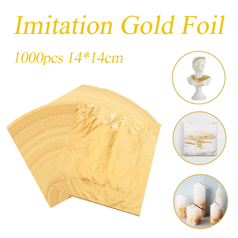 Imitation Gold Leaf Foil Sheet - Gold Foil Flakes recension och pris