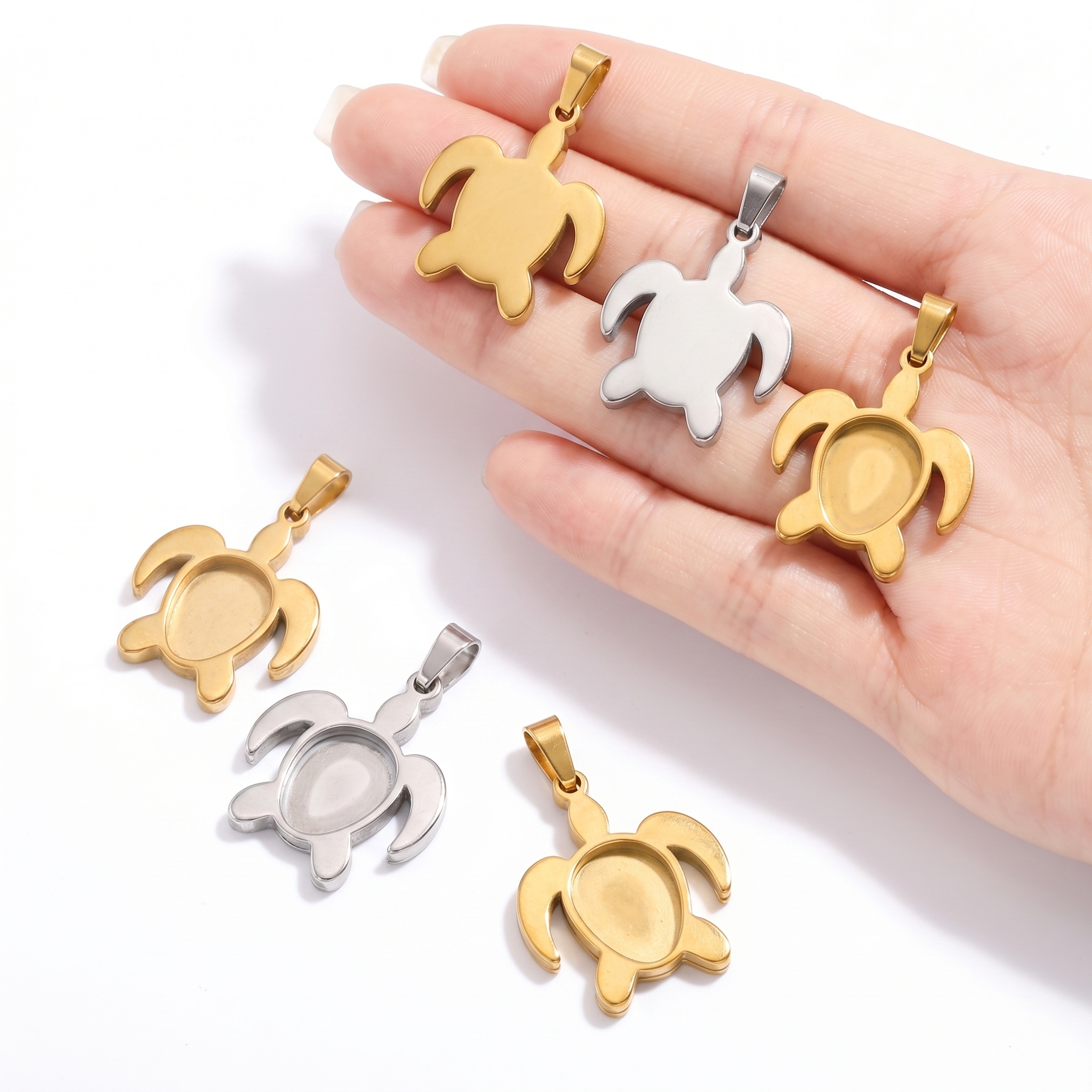 5pcs Stainless Steel Turtle Pe - Resin Craft Projects recension och pris