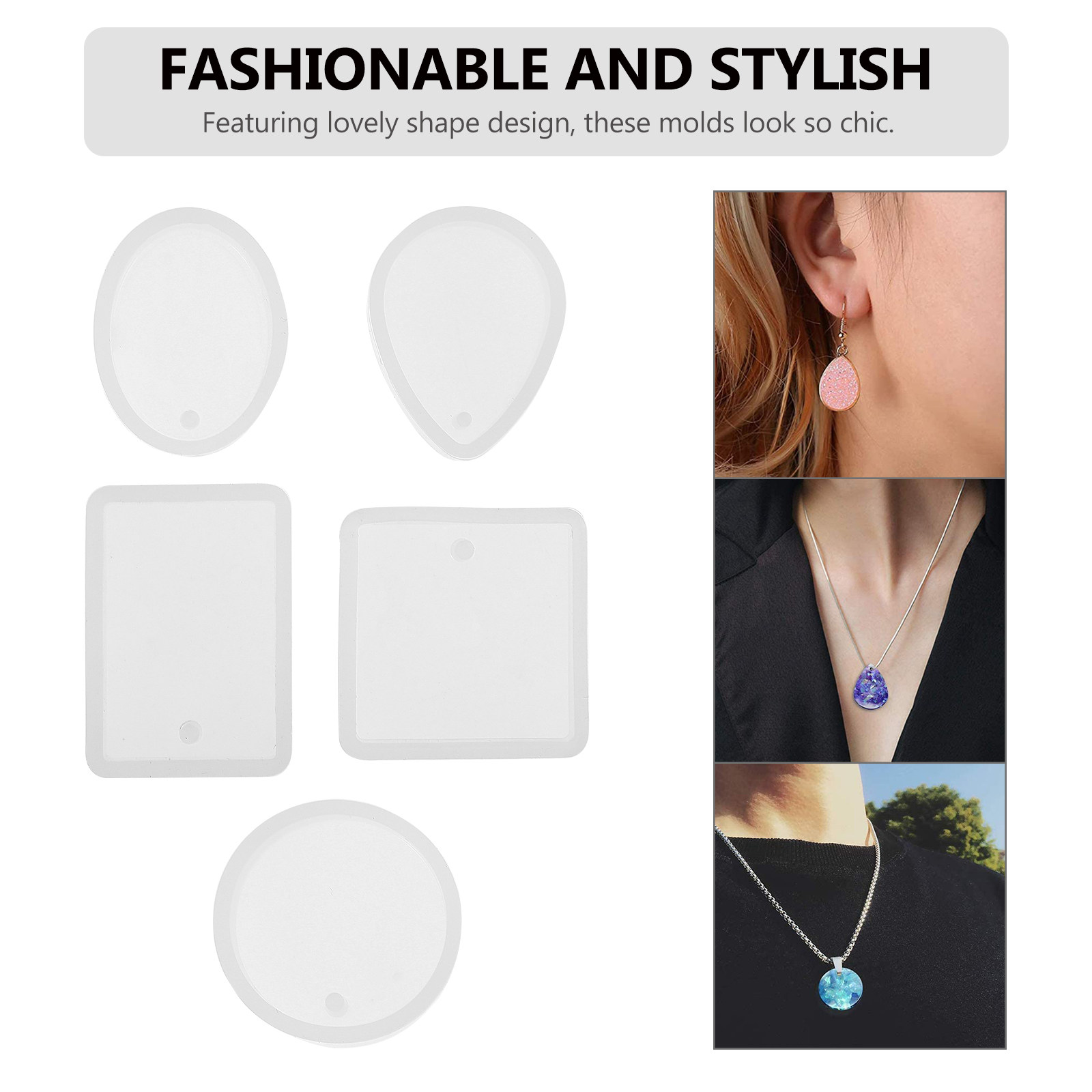 10pcs Pendant Mold Set Silicon - Resin Jewelry Kit recension och pris