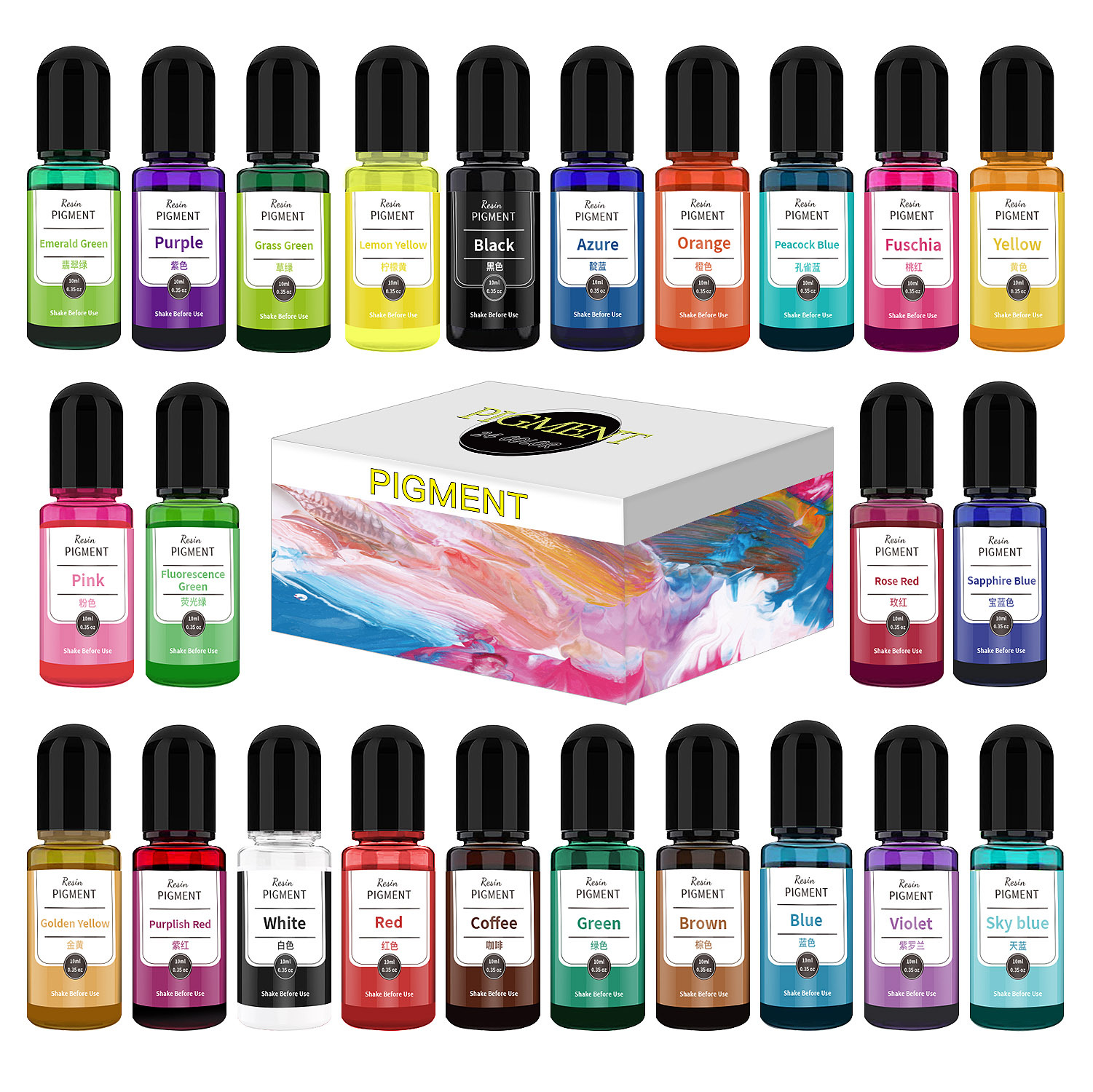 24 Color Art Ink Alcohol Resin - Resin Dye Alcohol recension och pris